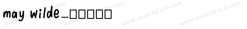 may wilde字体转换